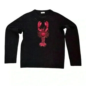 Dries Van Noten Dali Sequin Embroidered  Lobster Cashmere Sweater - Rare